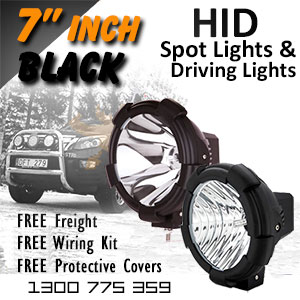 DR500 7 Inch HID Spot and Driving Lights Black